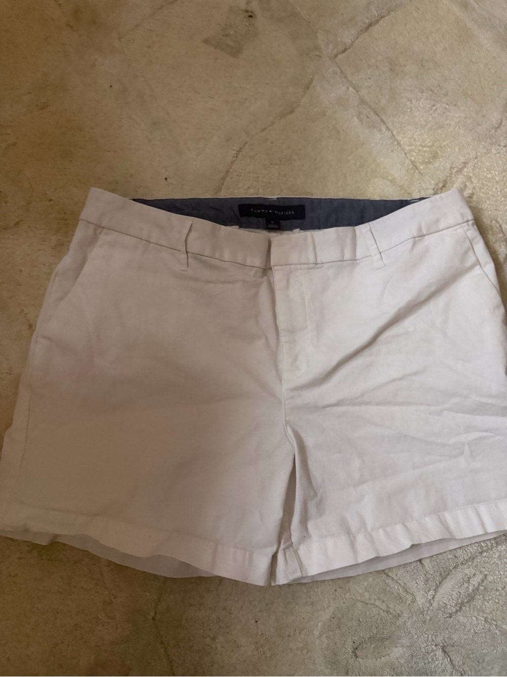 Tommy Hilfiger White Cotton Chino Bermuda Shorts